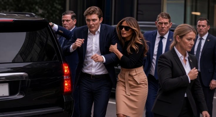 (-) BREAKING: Melania, Barron Trump RUSHED To Safety After…