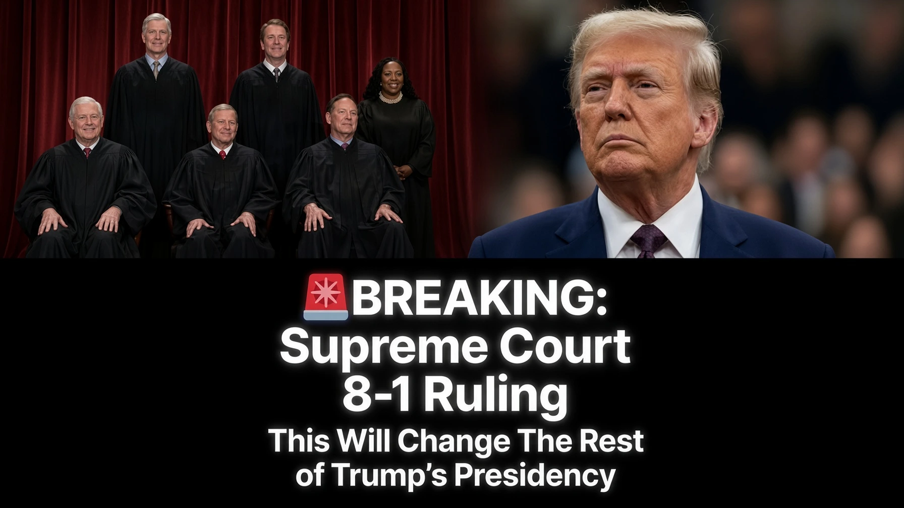 🚨TRUMP STUNNED! — SUPREME COURT RULES 8-1 THAT HE CAN… SHOCKING RULING SENDS WAVES THROUGH WASHINGTON!